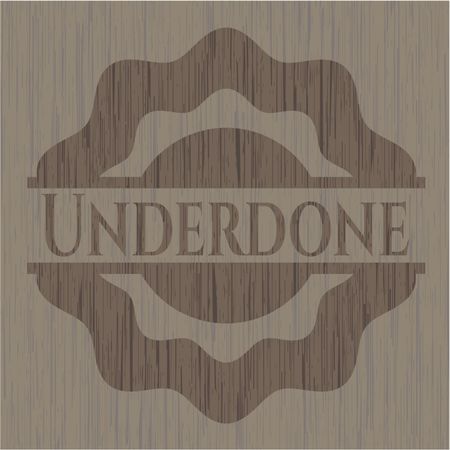 Underdone vintage wooden emblem