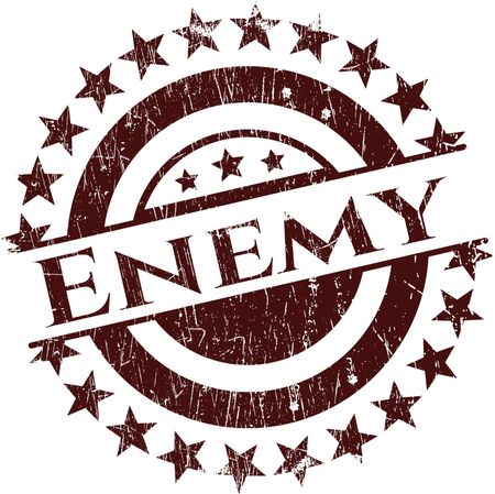Enemy rubber grunge texture stamp