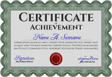 certificate template eps10 jpg of achievement diploma vector illustration design completion