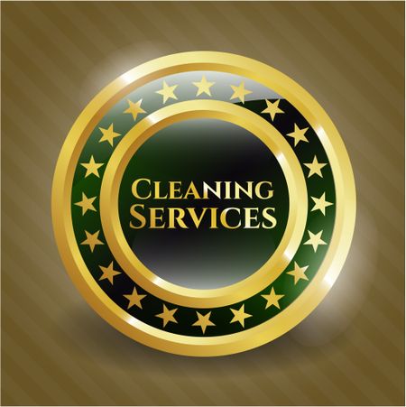 Cleaning Services gold emblem or badge