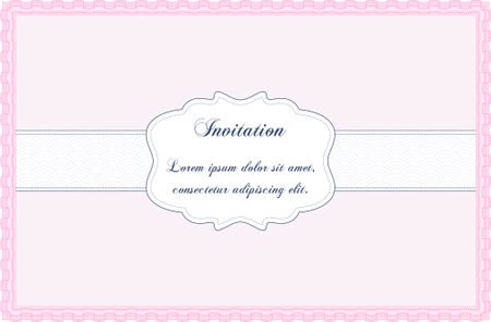 Retro vintage invitation template. 