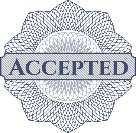 Accepted money style rosette