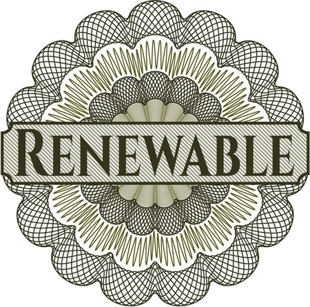 Renewable money style rosette