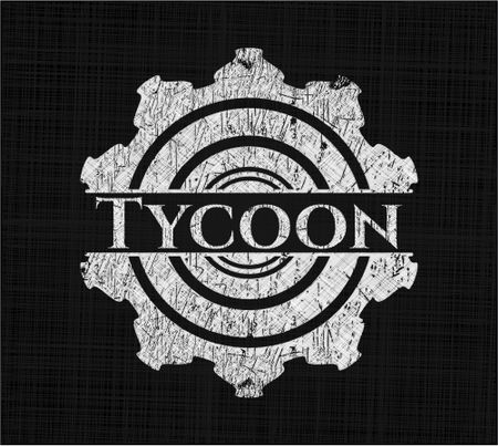 Tycoon on chalkboard