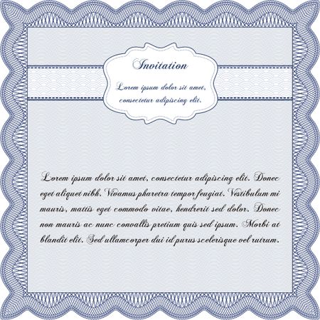 Formal invitation template. Customizable, Easy to edit and change colors. With complex background. Excellent design. 