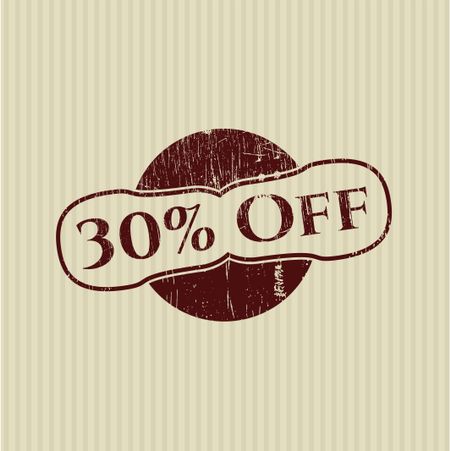 30% Off grunge seal