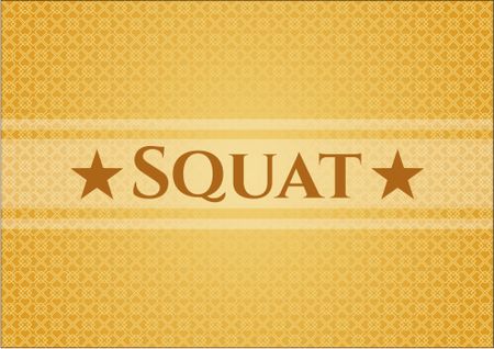 Squat card, colorful, nice design