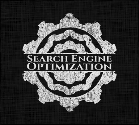 Search Engine Optimization chalk emblem
