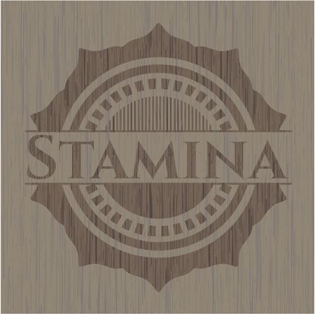 Stamina retro wooden emblem