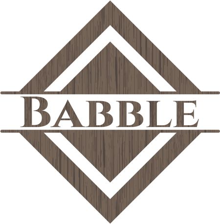 Babble retro wooden emblem