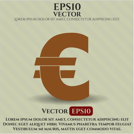 Euro vector icon