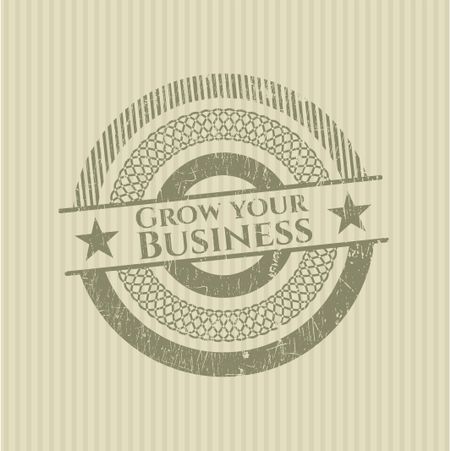 Grow your Business rubber grunge stamp