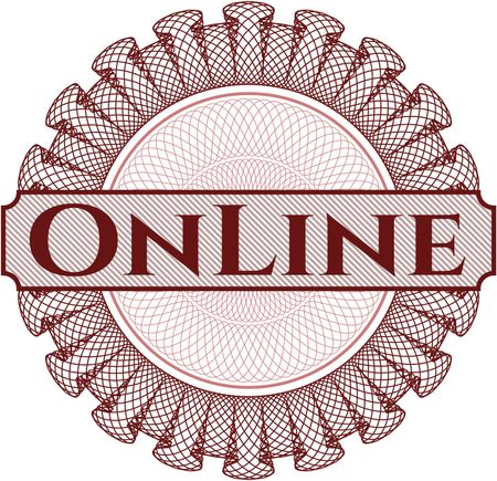 Online inside a money style rosette