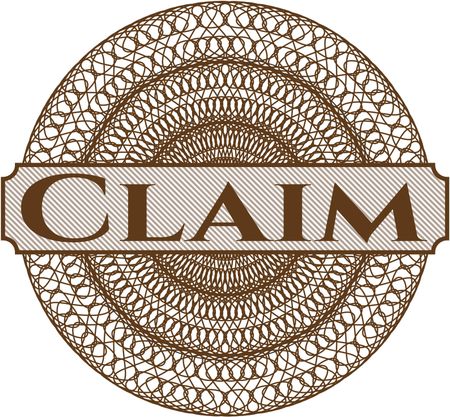 Claim inside a money style rosette