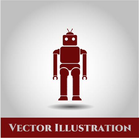 Robot vector icon or symbol