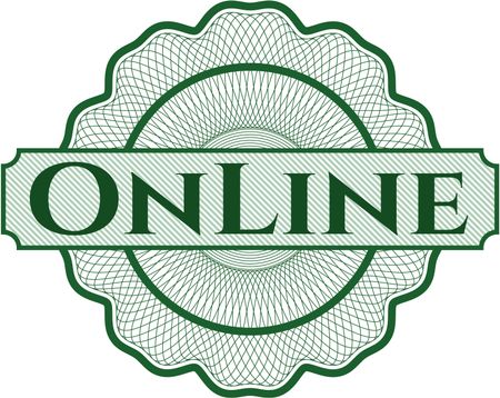 Online rosette or money style emblem