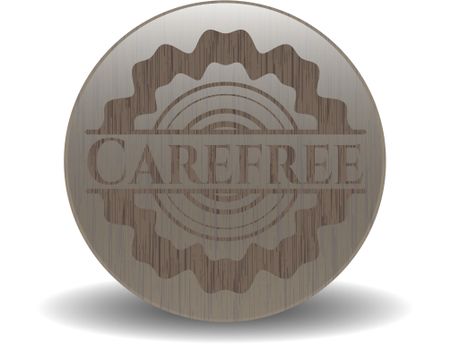 Carefree wooden emblem. Vintage.