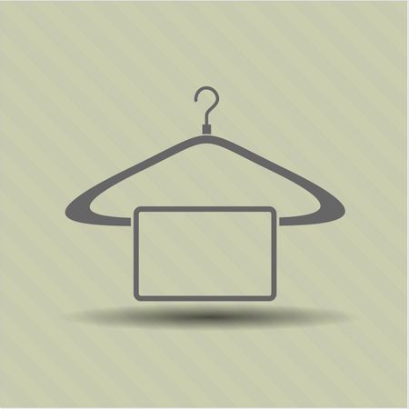 Hanger with Towel vector icon or symbol