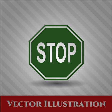 Stop vector icon