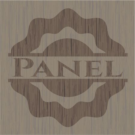 Panel wooden emblem. Retro
