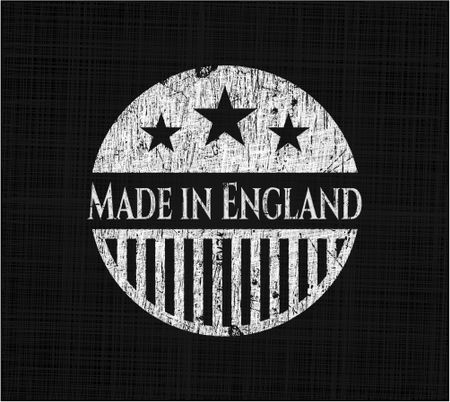 Made in England written with chalkboard texture