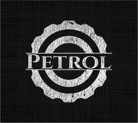 Petrol written with chalkboard texture