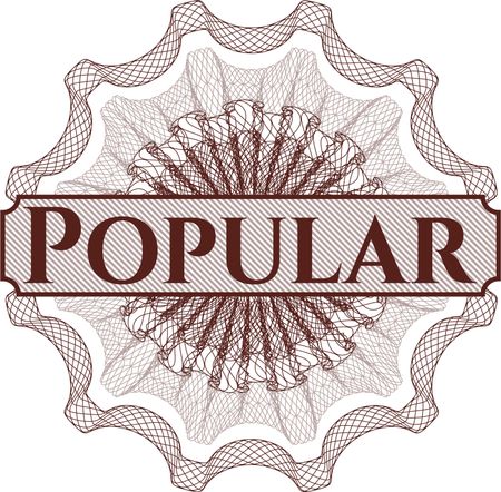 Popular inside a money style rosette