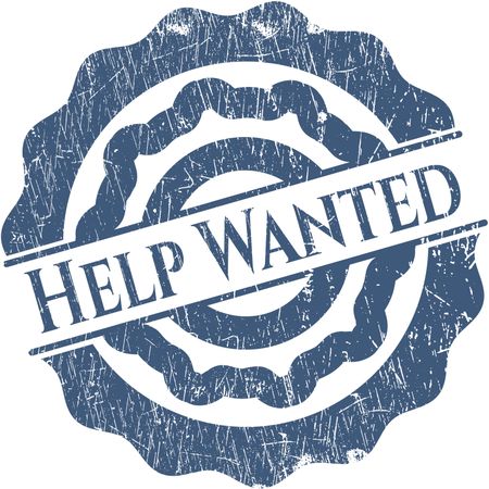 Help Wanted rubber stamp