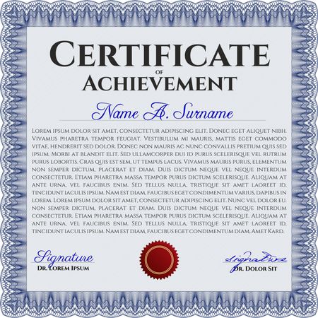 certificate template eps10 jpg of achievement diploma vector illustration design completion