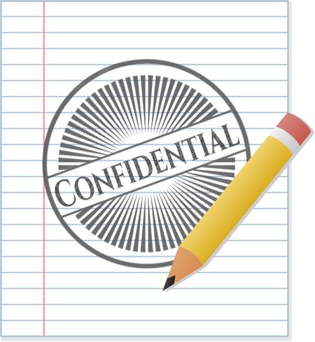Confidential pencil emblem