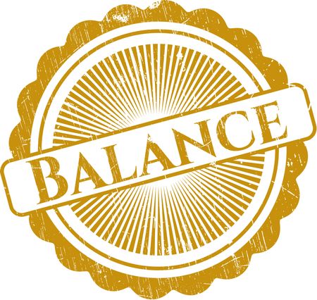 Balance grunge style stamp