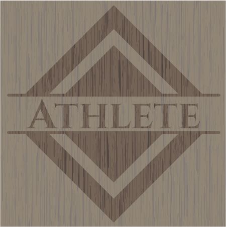Athlete wood icon or emblem