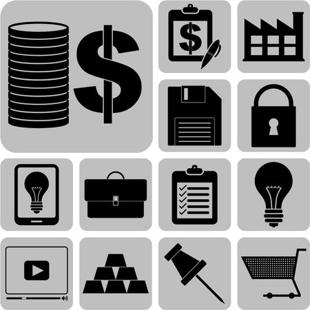 Set of 13 business icons. Quality Icons.