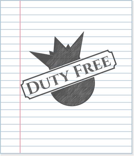 Duty Free pencil emblem