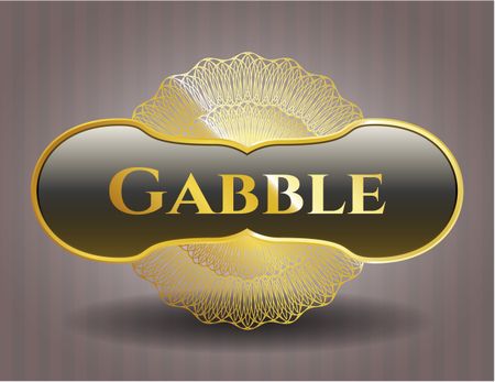 Gabble golden badge or emblem