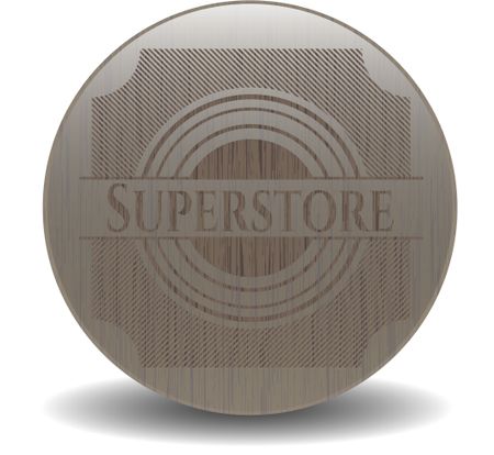 Superstore wood icon or emblem