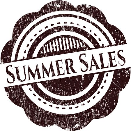 Summer Sales rubber grunge stamp