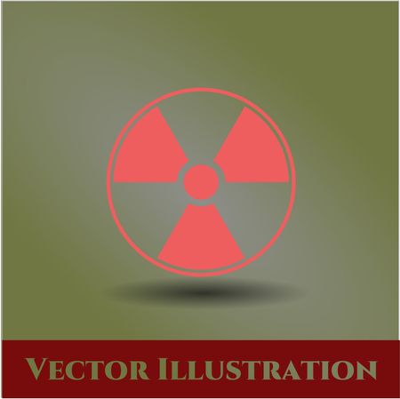 Nuclear, radioactive icon or symbol