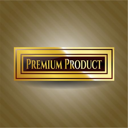 Premium Product gold badge or emblem