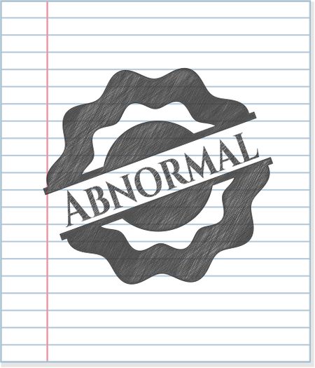 Abnormal emblem with pencil effect