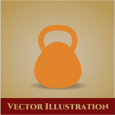 Kettlebell vector icon or symbol
