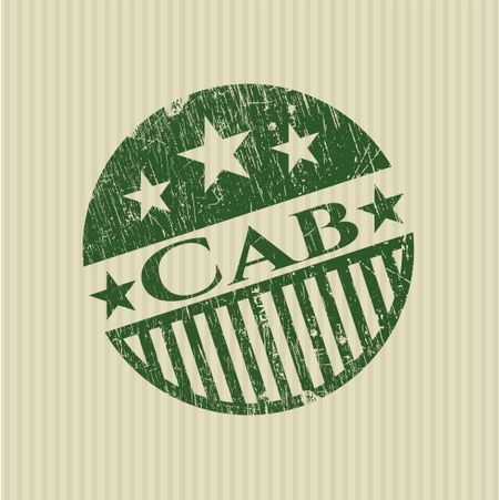 Cab rubber grunge stamp