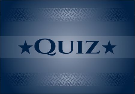 Quiz poster or card