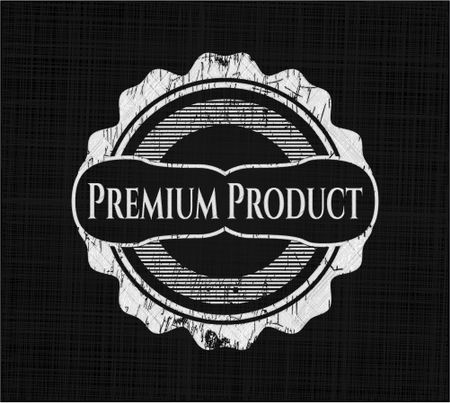 Premium Product chalkboard emblem on black board