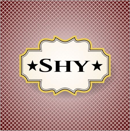 Shy poster or banner