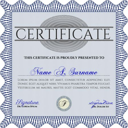 certificate template eps10 jpg of achievement diploma vector illustration design completion