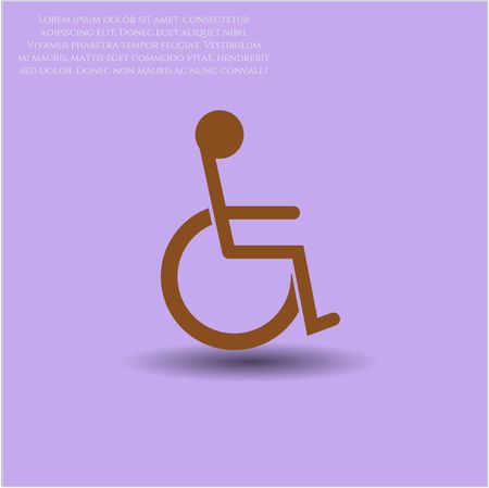 disabled wheelchair icon vector symbol flat eps jpg