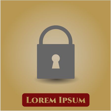 closed lock icon vector symbol flat eps jpg app web