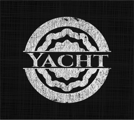 Yacht with chalkboard texture