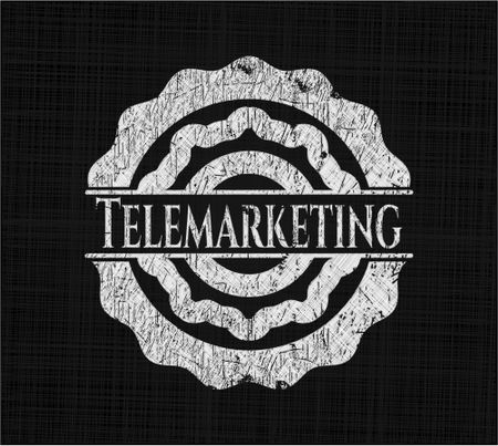 Telemarketing on chalkboard